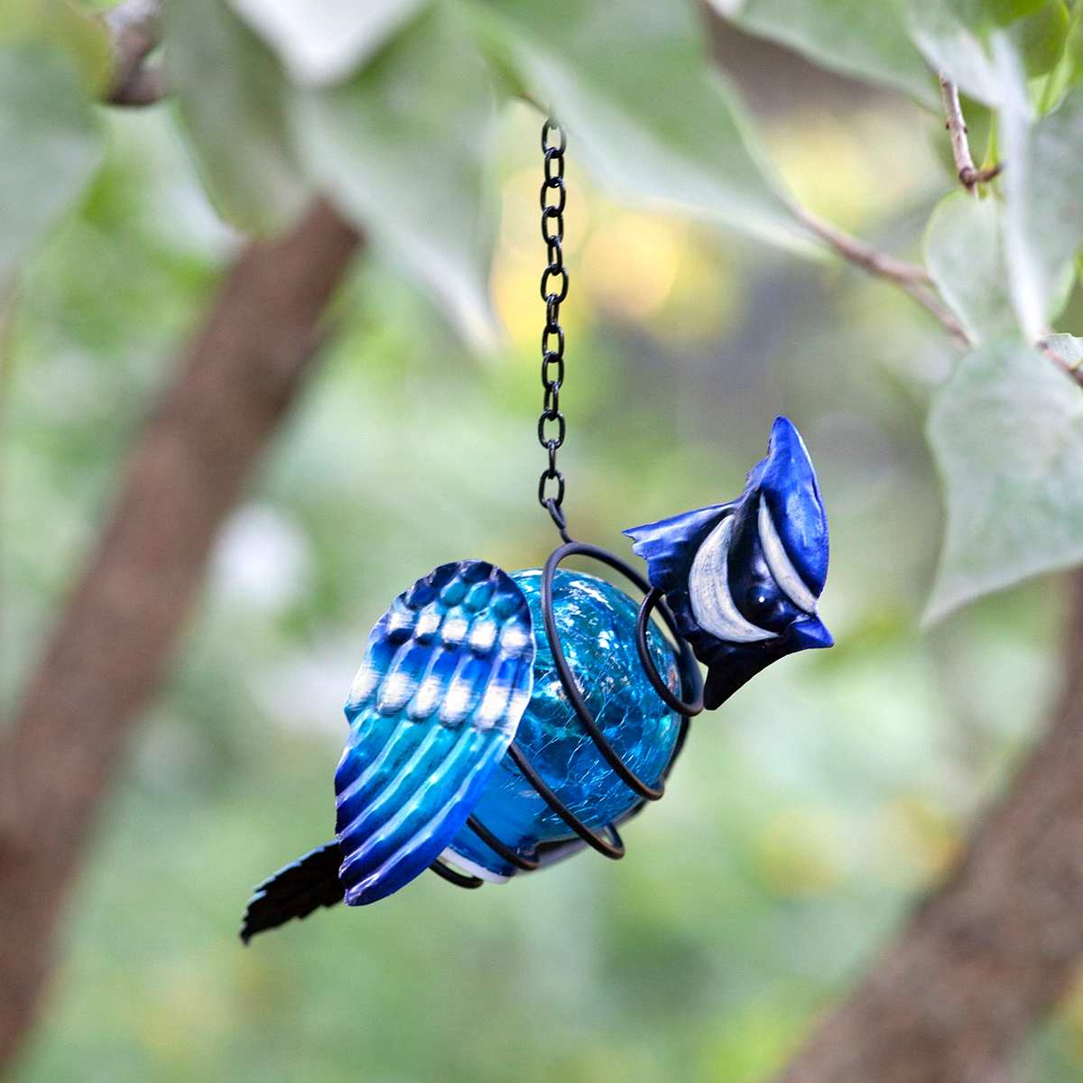 Solar Bird Lantern Blue Jay